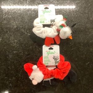 Claire's Girls Santa and Snowman Scrunchie Hair Accessories